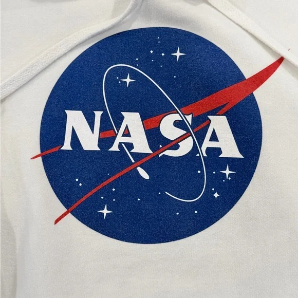 NASA Logo White Large Hoodie - Picture 2 of 7